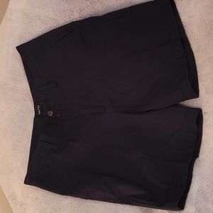 NAUTICA men's flat front chino shorts, navy, sz 34 waist